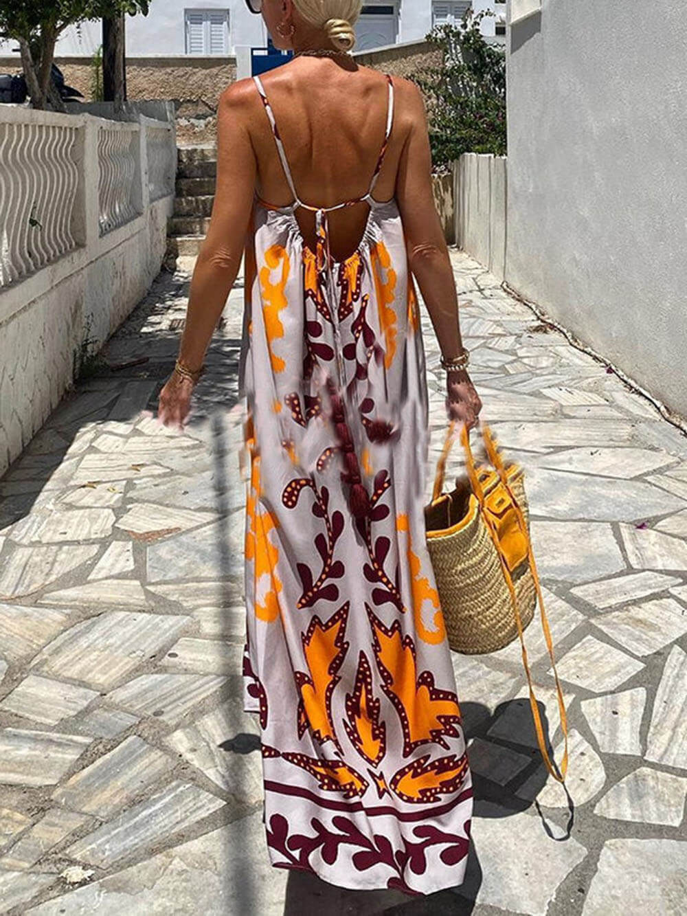 Vestido largo estampado Loose Ethnic