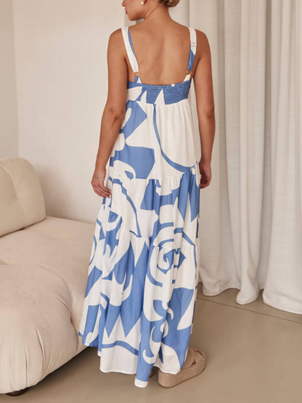 Vestido largo estampado Enchanting Geometric