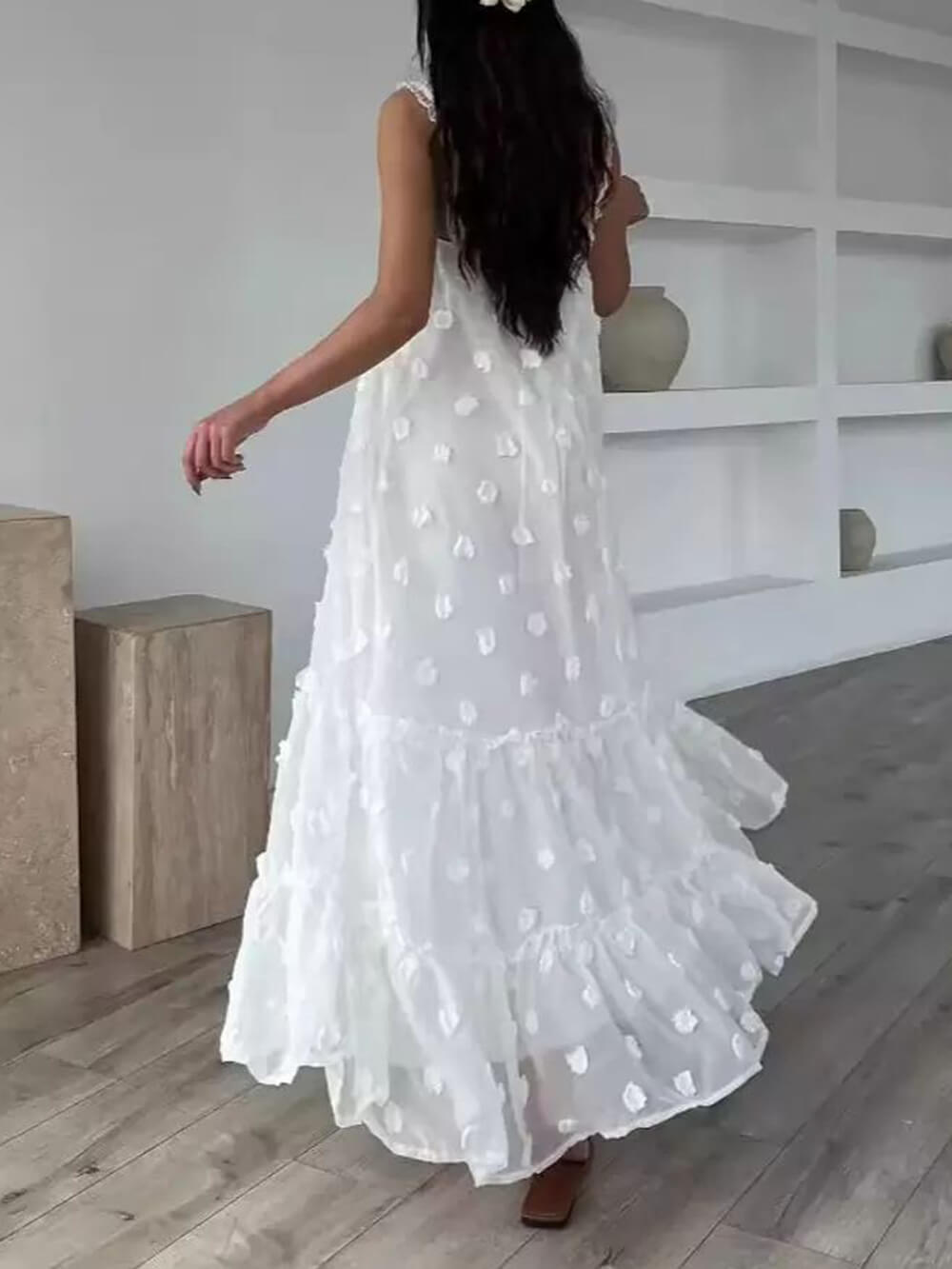 Vestido largo de corte evasé
