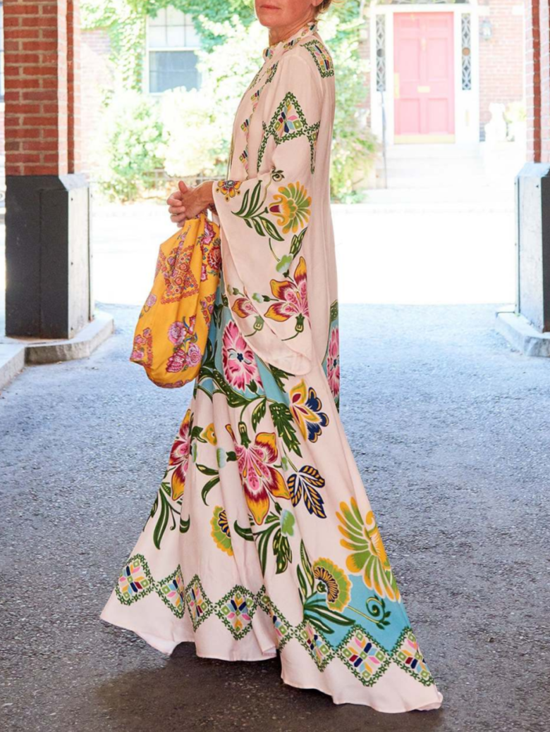 Vestido largo estampado de flores Exquisite Sunshine