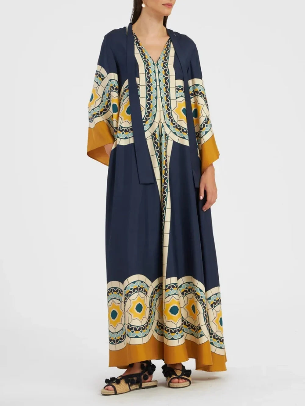 Vestido largo estampado Twill Art