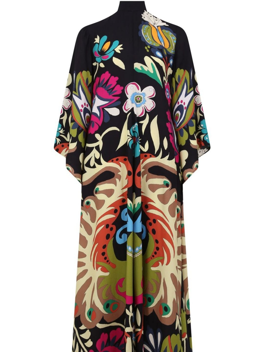 Vestido largo estampado Peacock