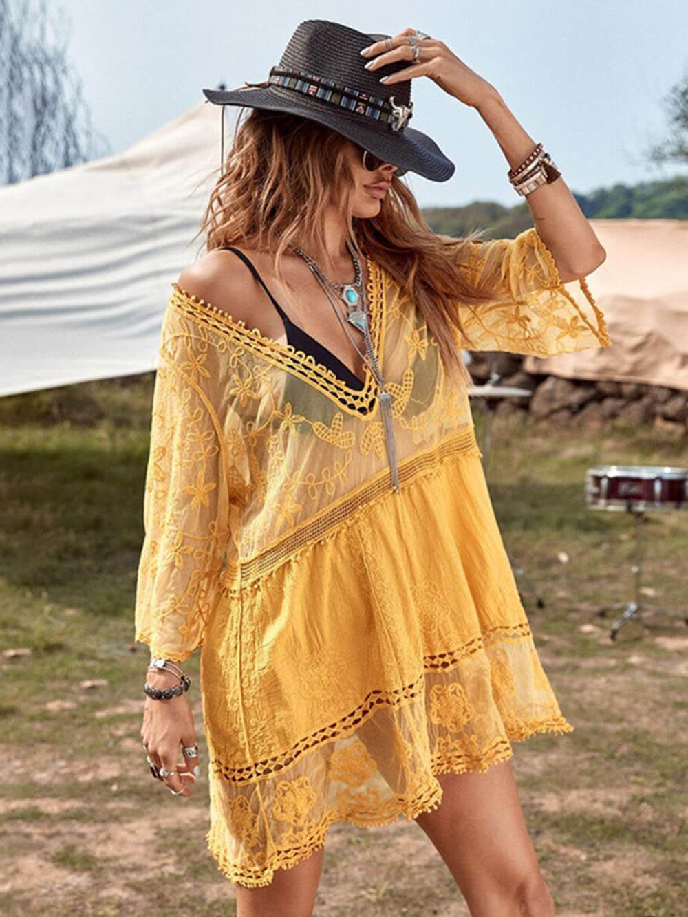 Vestido de encaje Loose