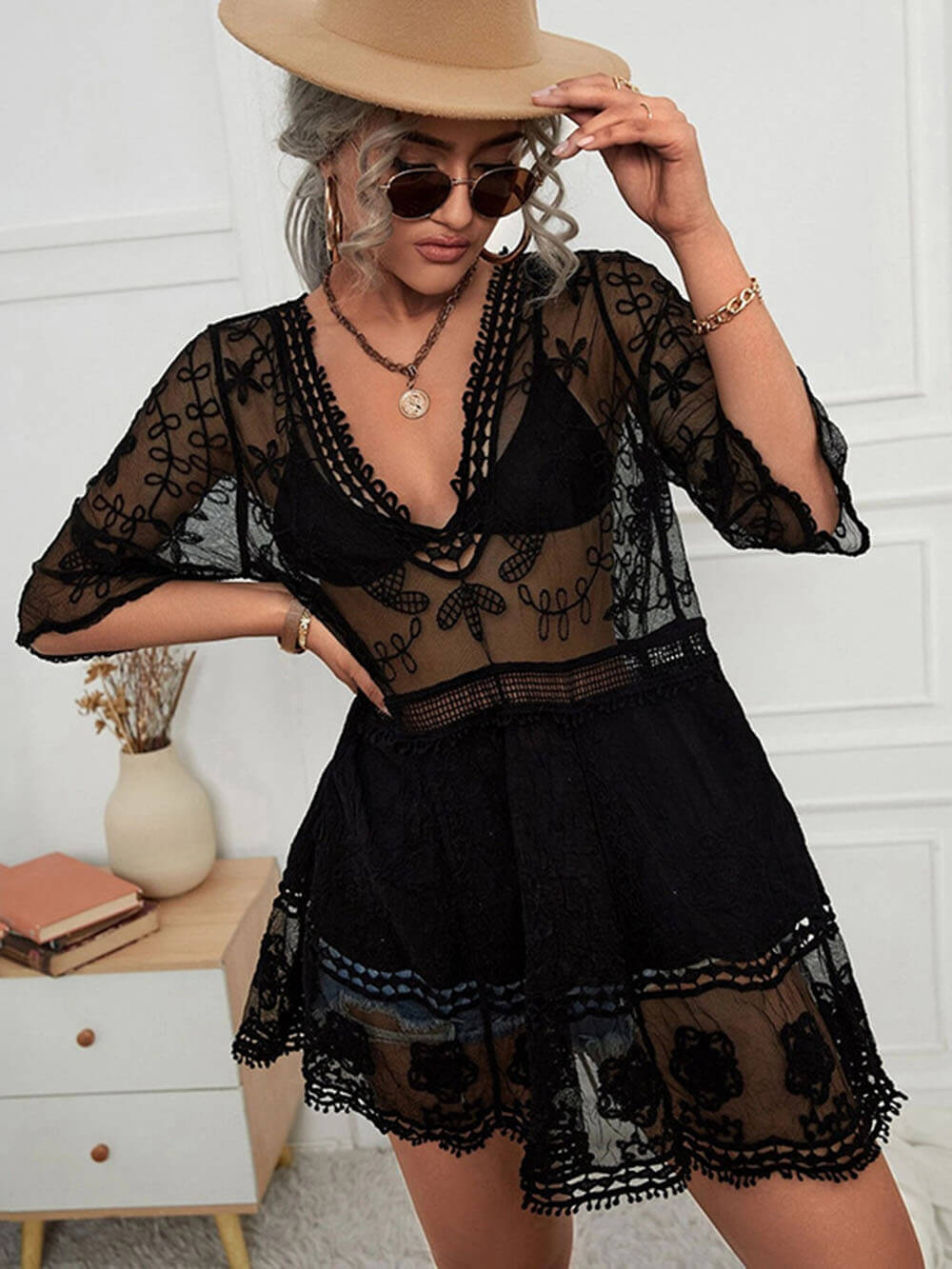 Vestido de encaje Loose