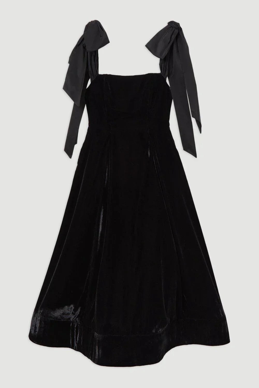 Vestido midi de terciopelo