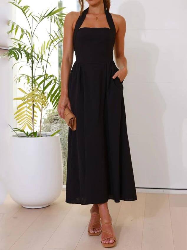 Vestido con cuello halter