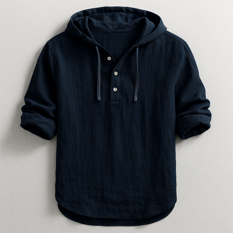 Camisa de lino con capucha Rex