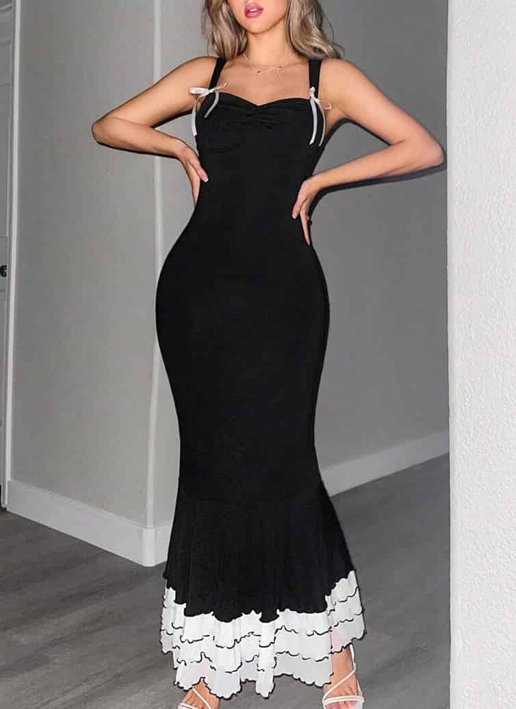 Vestido largo lencero Black Sweetheart