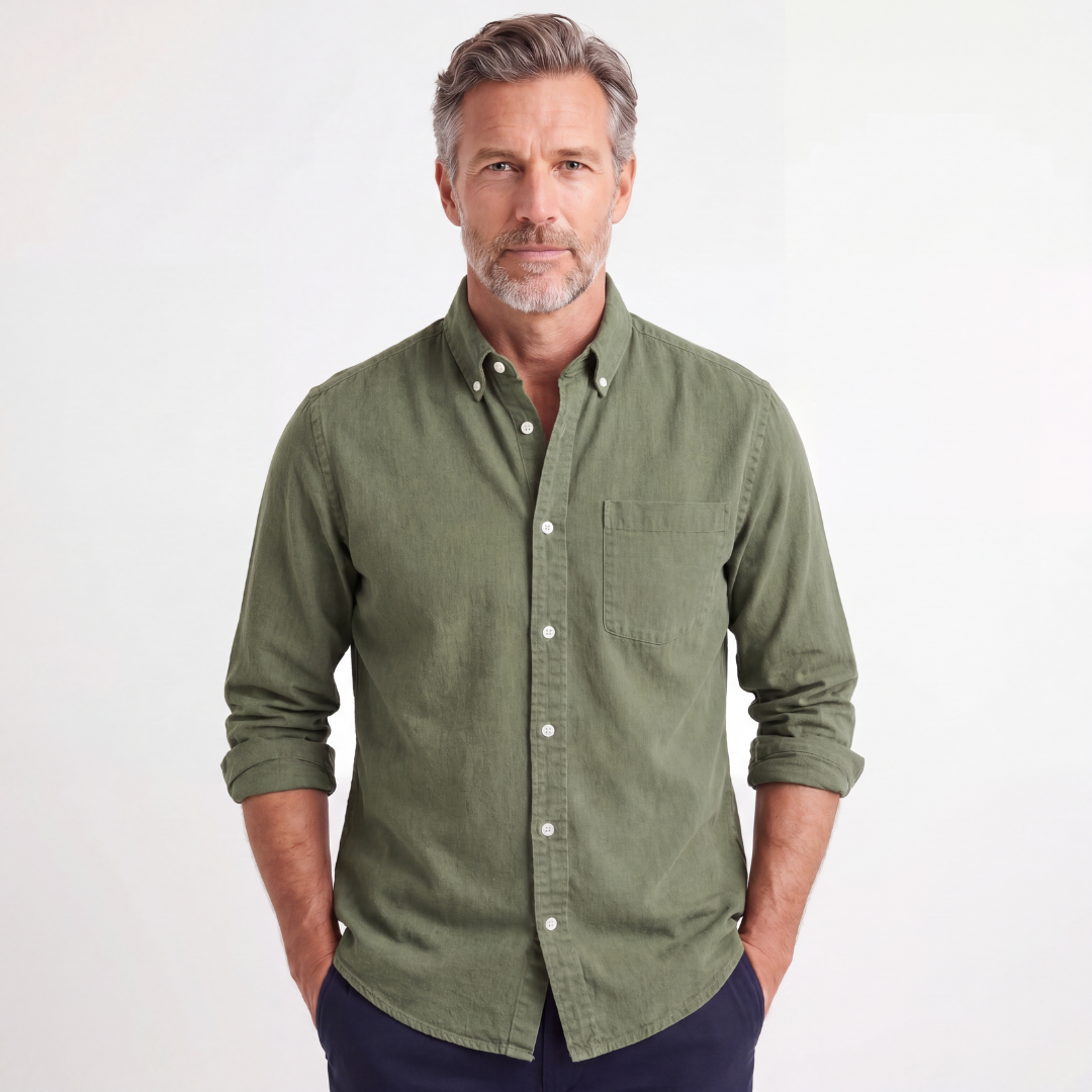 Camisa de lino Kensington Chest-pocket