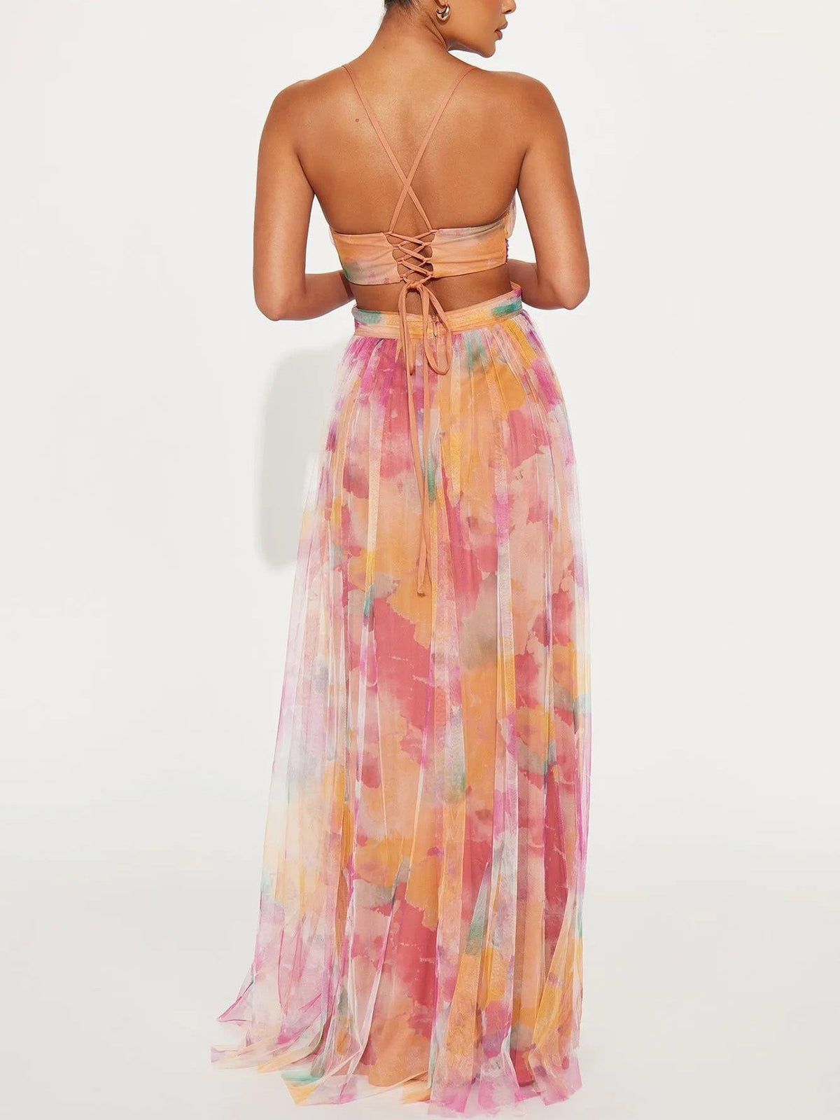 Jersey de cuello en V estampado de flores con escote en V