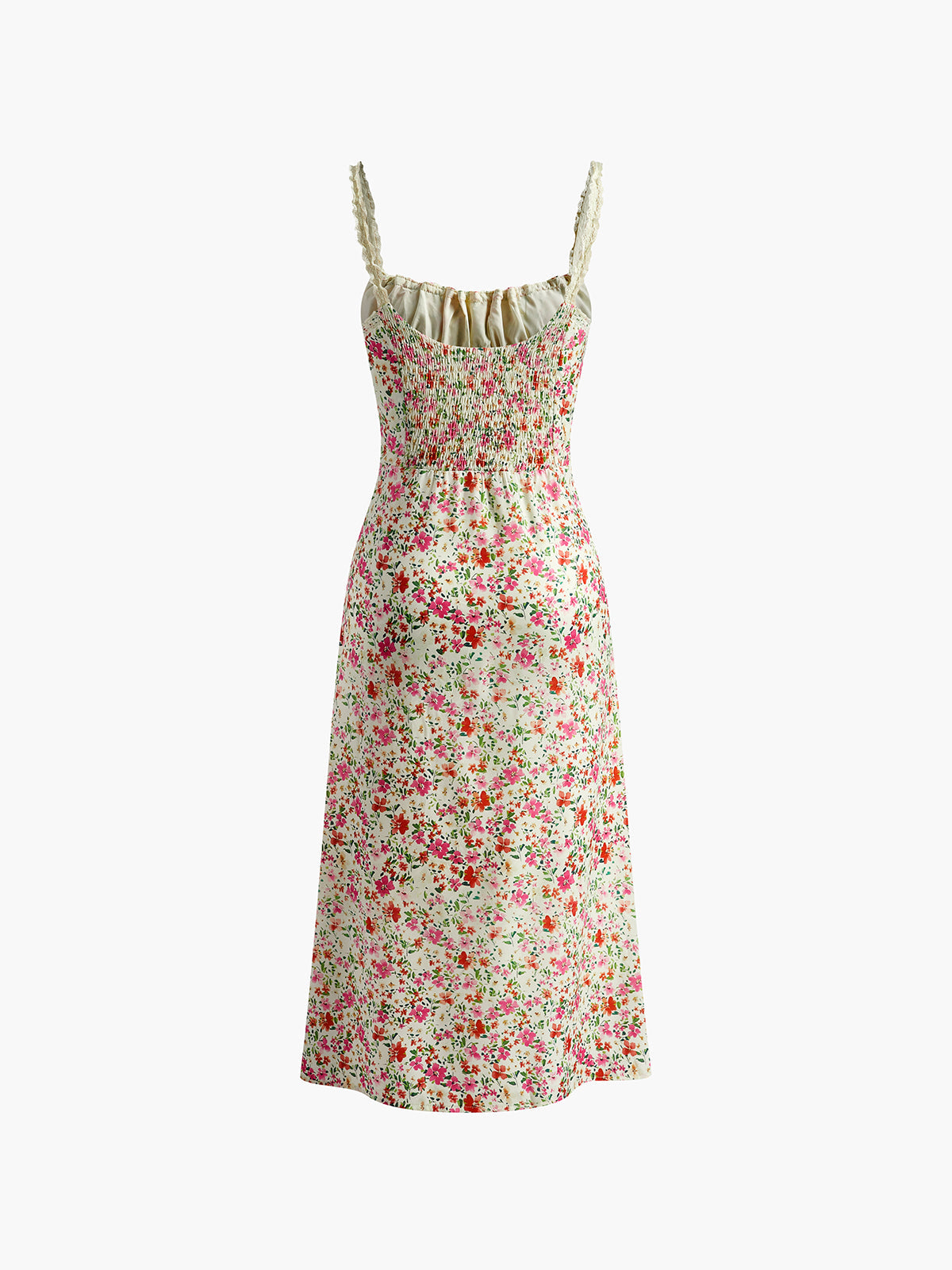 Vestido midi estampado de flores