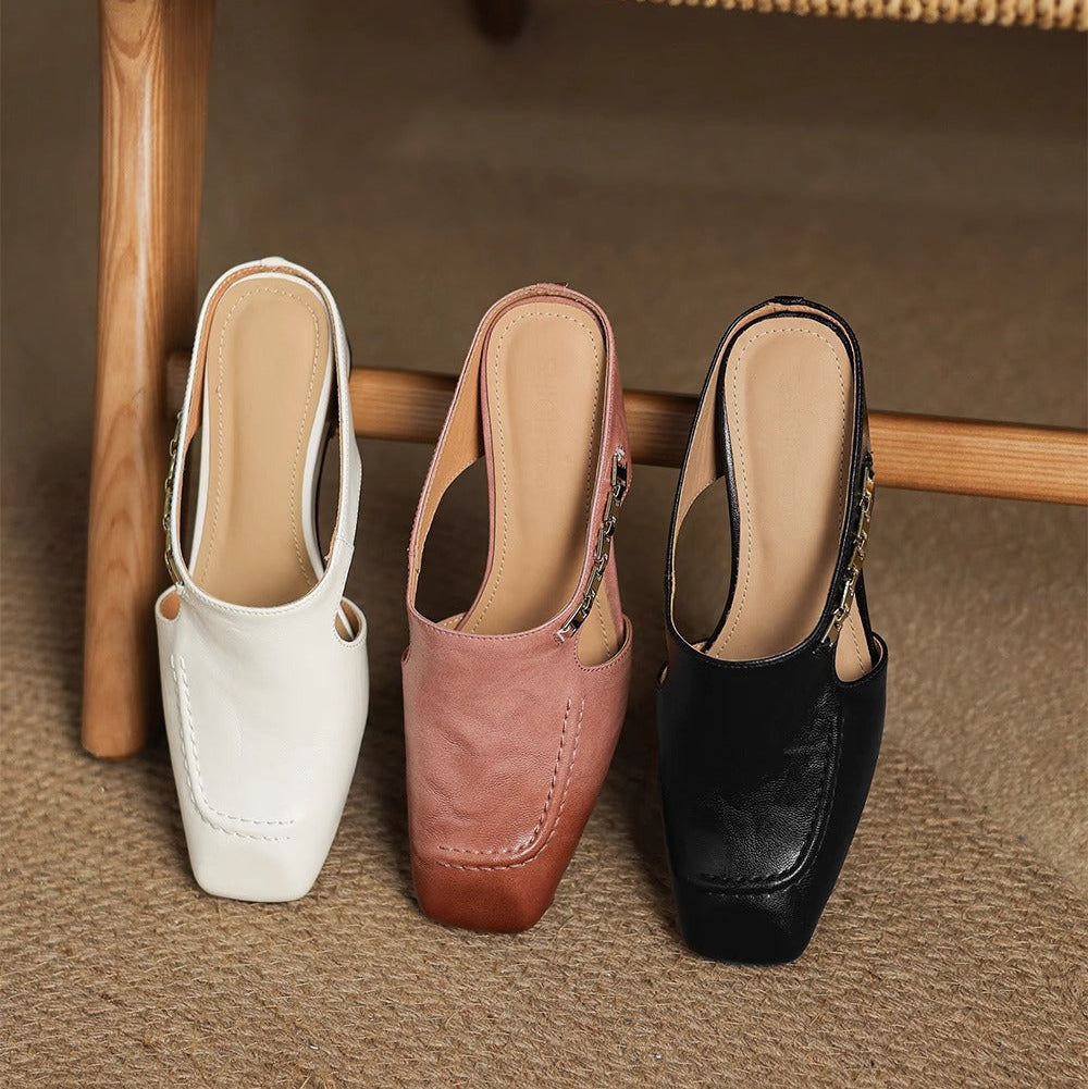 Mules de piel Hattie