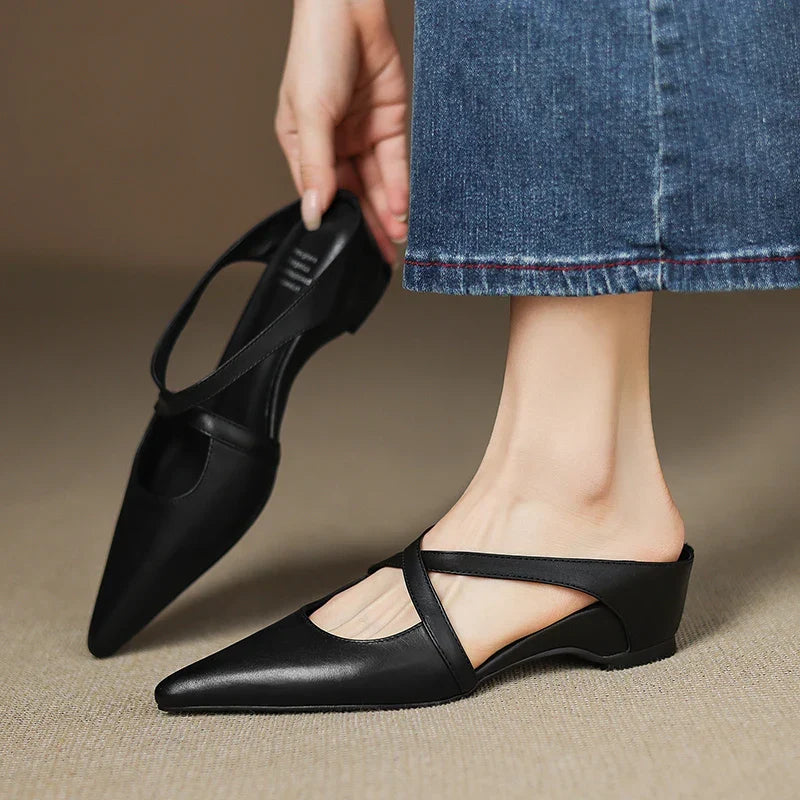 Mules de piel Goldie