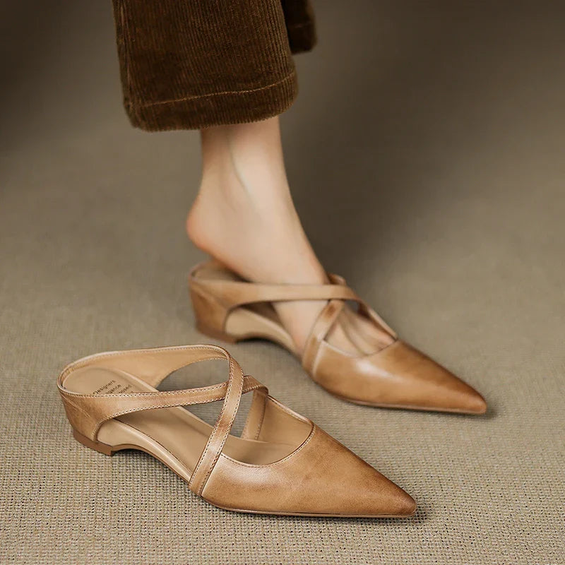 Mules de piel Goldie