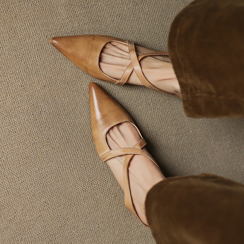 Mules de piel Goldie