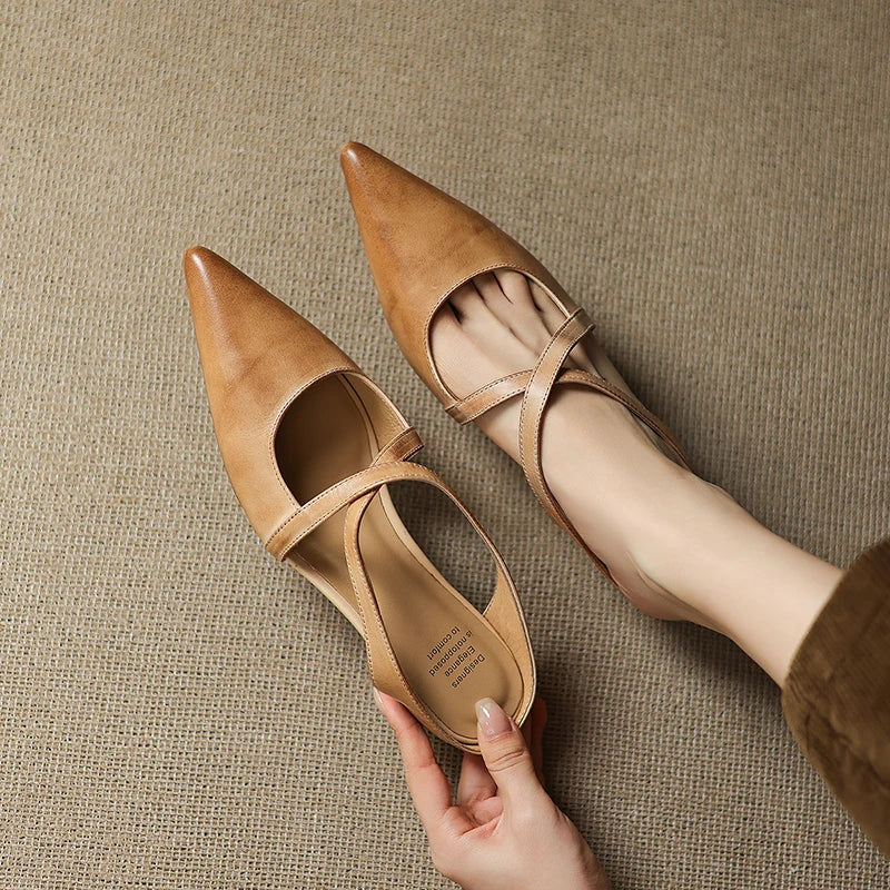 Mules de piel Goldie
