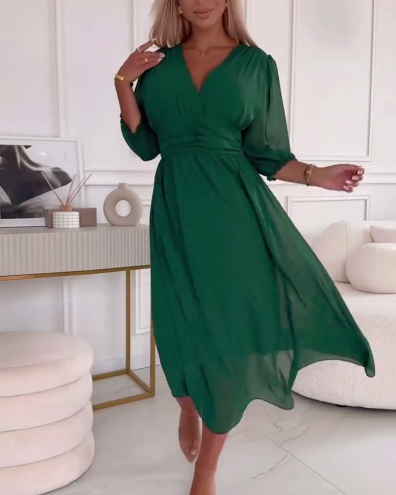 Vestido midi Mira Waisted