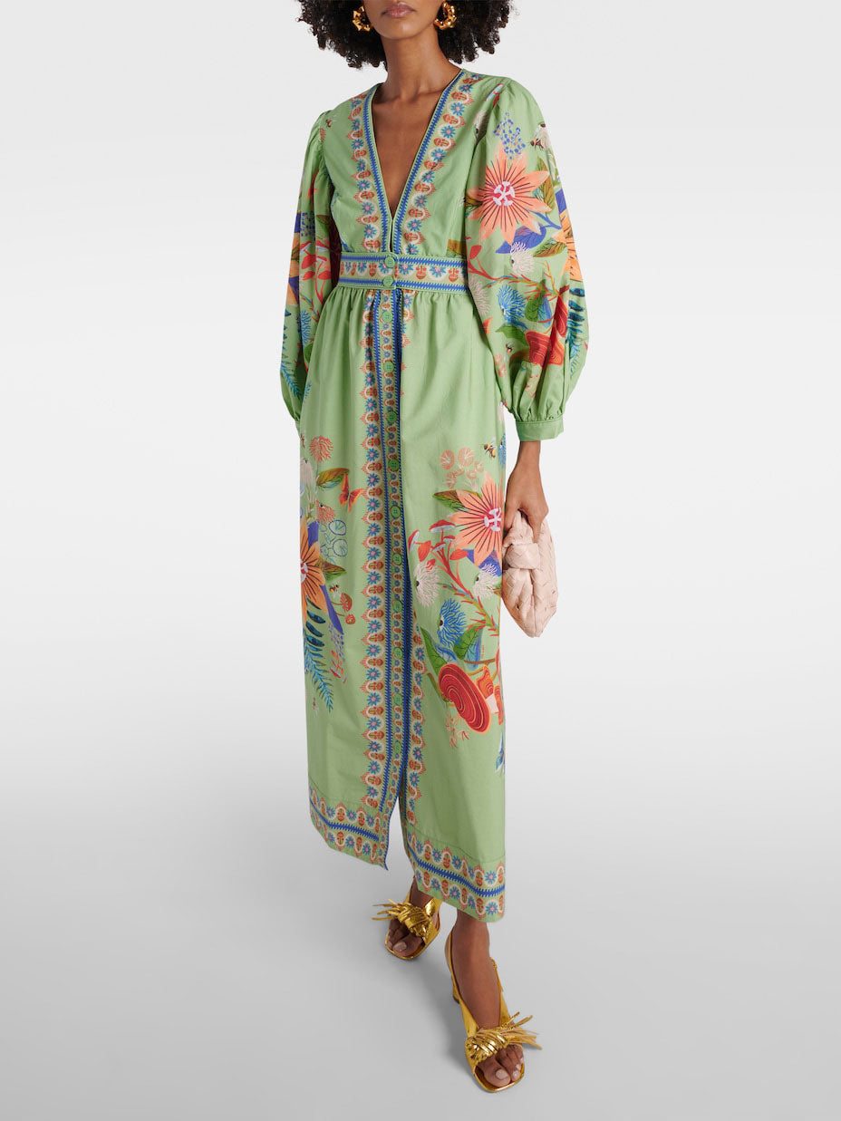 Jersey de cuello en V de flores con escote en V Delicate