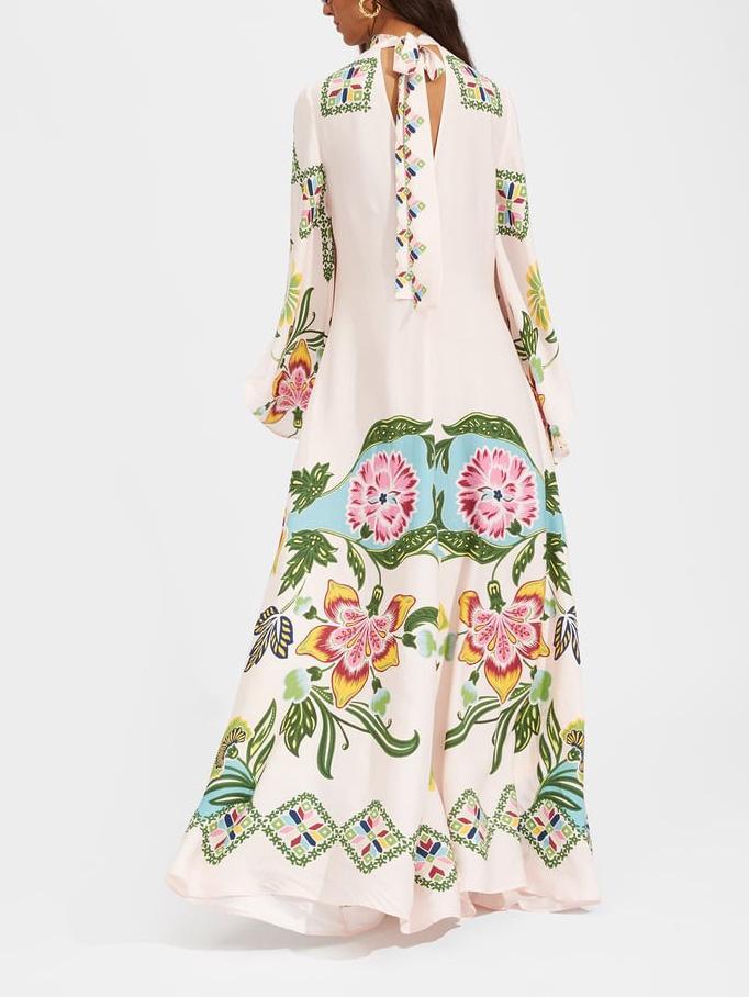 Vestido largo estampado de flores Exquisite Sunshine