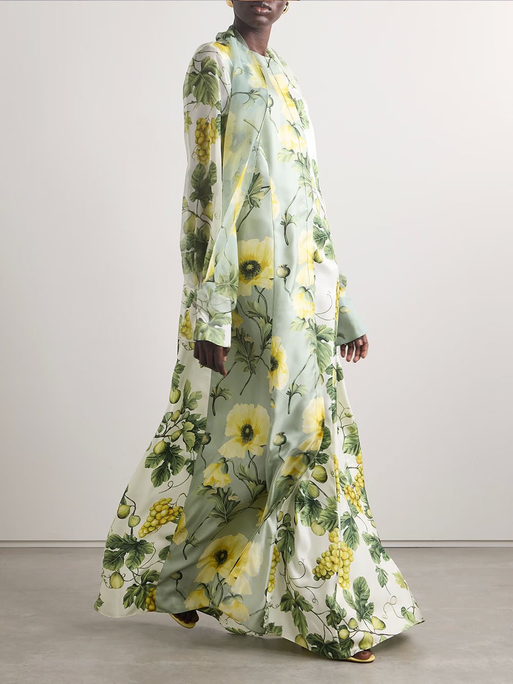 Vestido largo estampado de flores Delicate